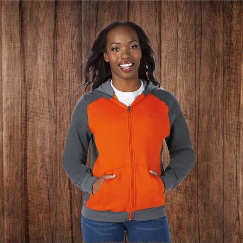 6901 Ladies' Three-Season Fleece Full Zip Hoodie Thumbnail